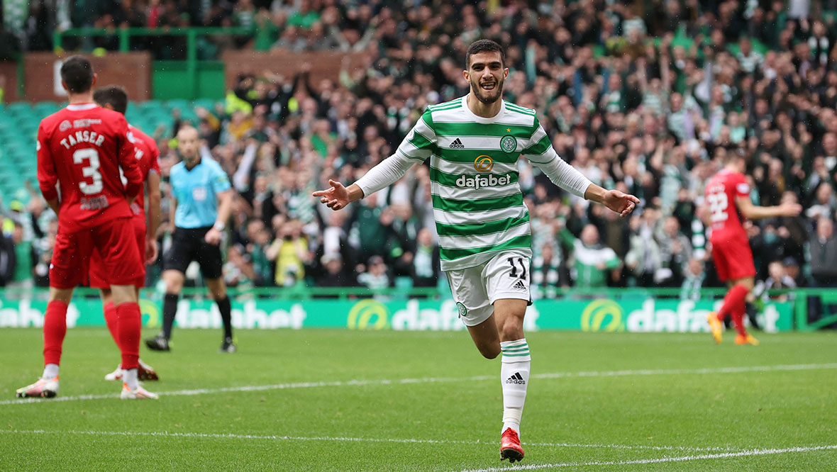 Liel Abada scored the first of six Celtic goals against St Mirren.