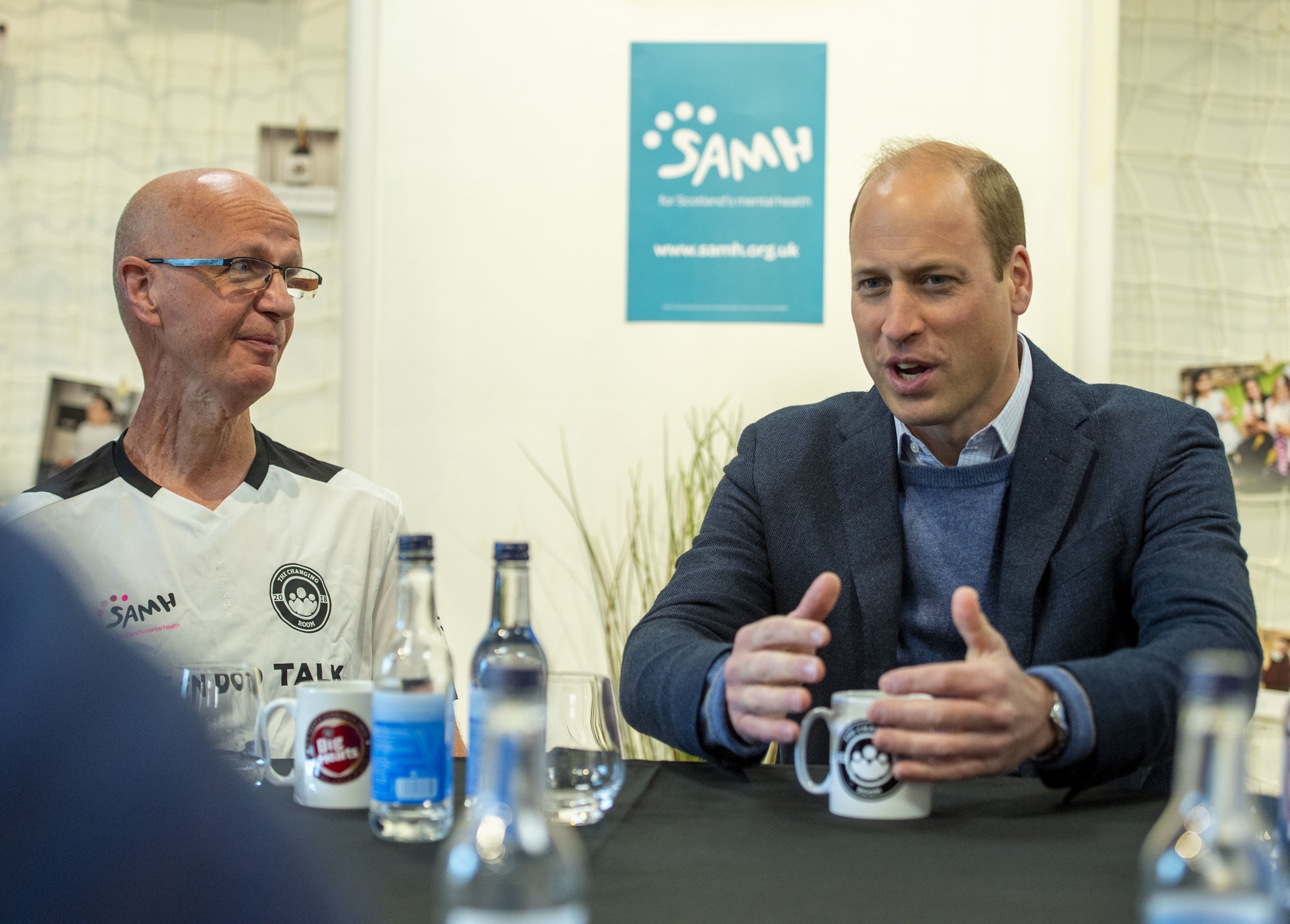 Royal visit: William at Tynecastle in Edinburgh.