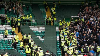 Rangers say fans were ‘attacked by bottles and missiles’ at Parkhead