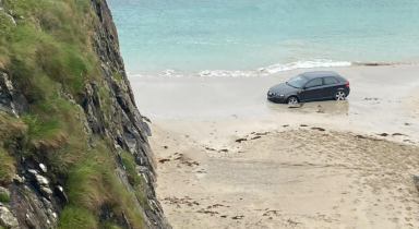 Coastguard warning after car found stuck in sand on beach in Outer Hebrides