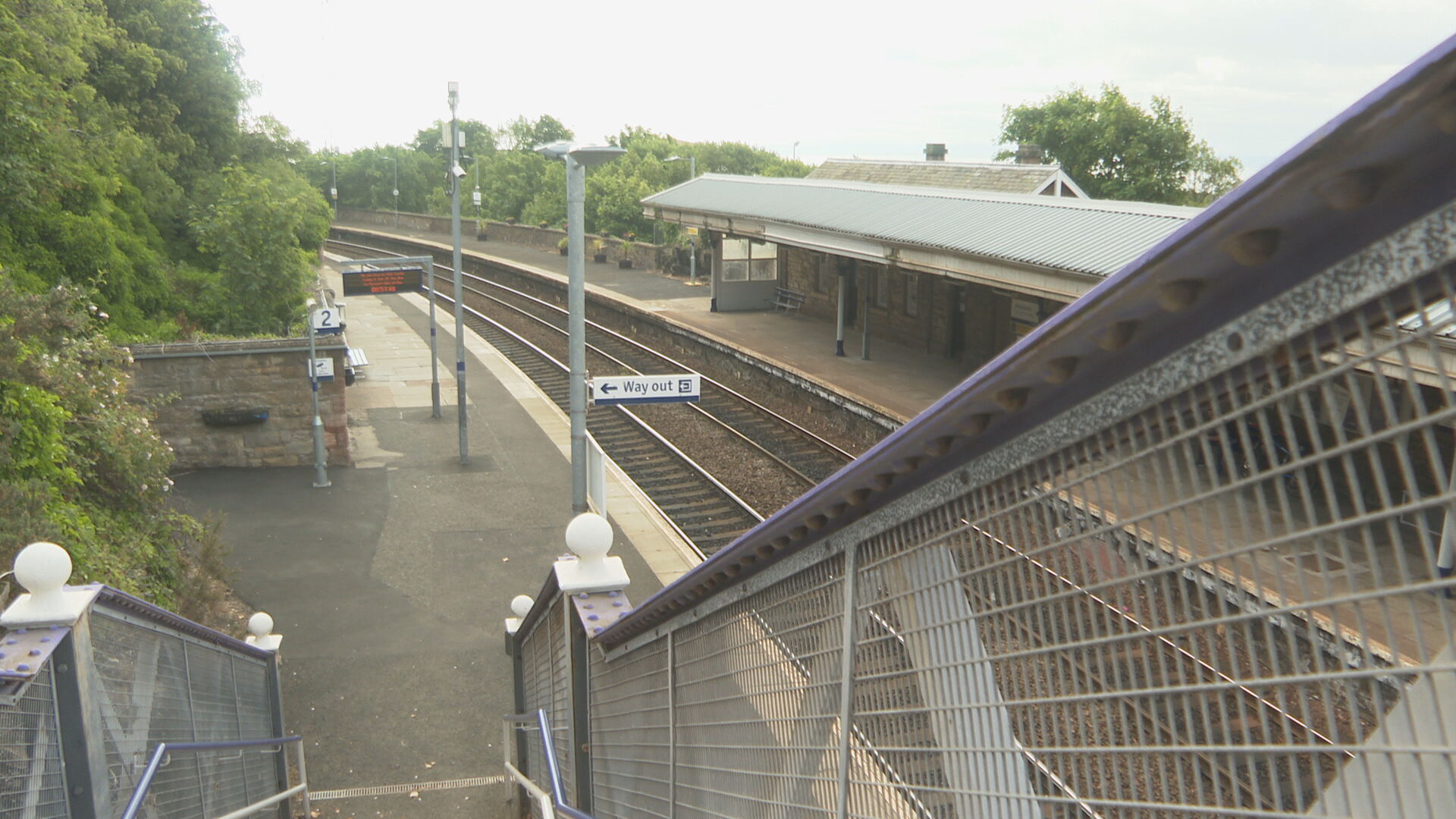 North Queensferry in Fife was among thousands of stations left deserted by strikes.