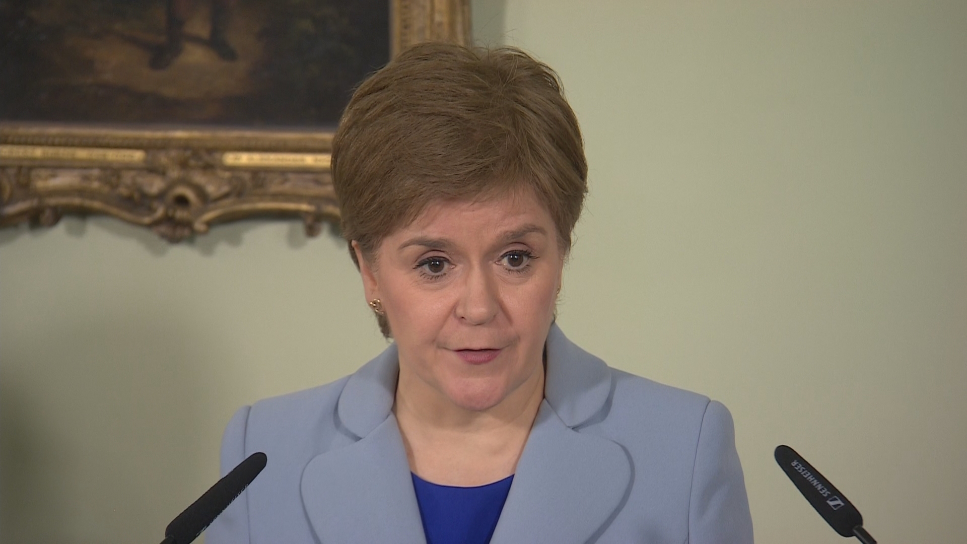 The First Minister spoke at a press conference at Bute House. 
