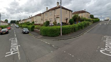 Cyclist rushed to hospital after collision with car on Glasgow’s Haywood Street