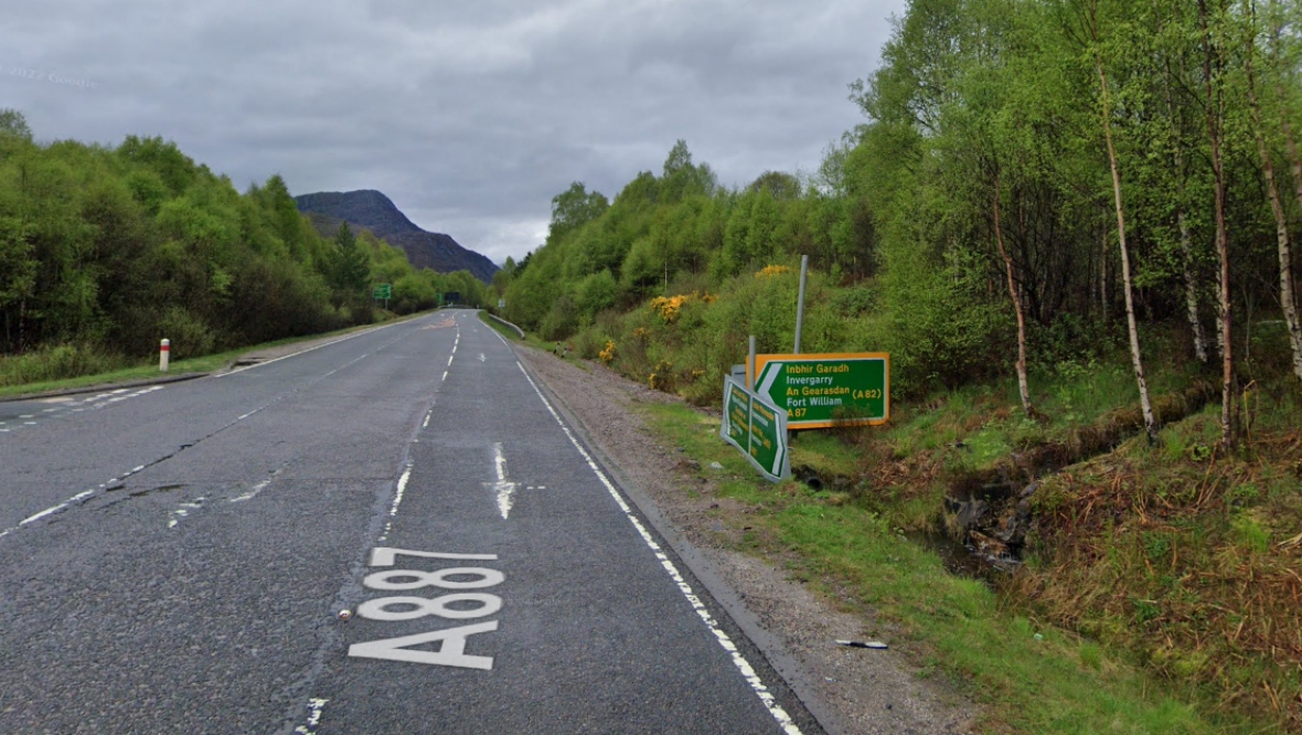 Two male drivers airlifted to hospital after two-vehicle crash near A87 in Inverness