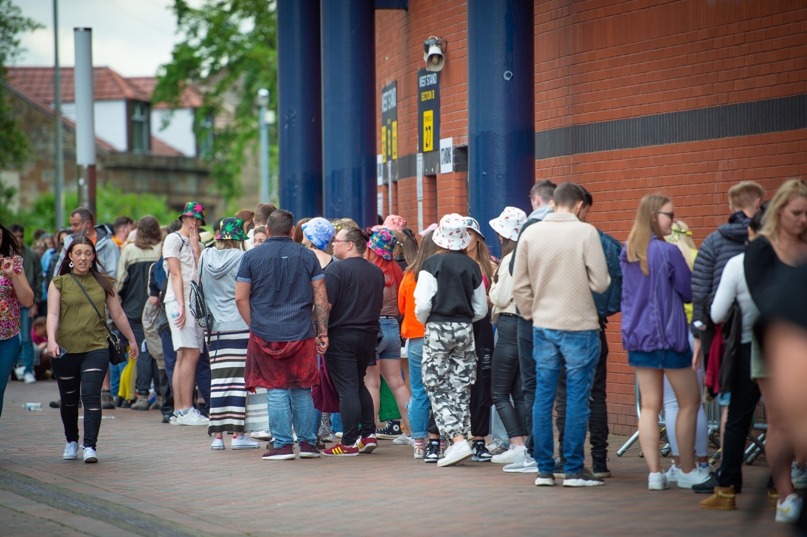 Fans queued at Hampden ahead of Ed Sheeran's performance on Thursday.  