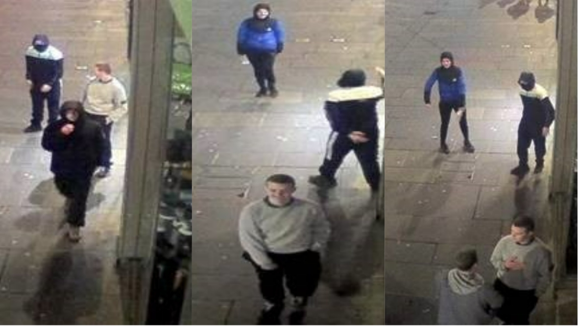 Police launch CCTV appeal to trace four men following St Enoch Square Glasgow serious assault in February
