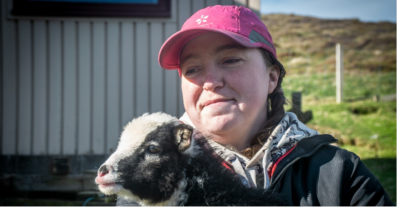 Lynn Robertson looks after more than 100 sheep.