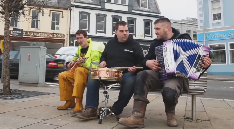 Peat & Diesel playing in music video for 'Western Isles'