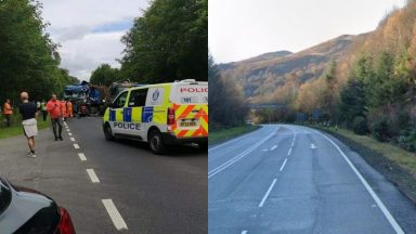 Woman in hospital after crash involving three cars and two lorries on busy road