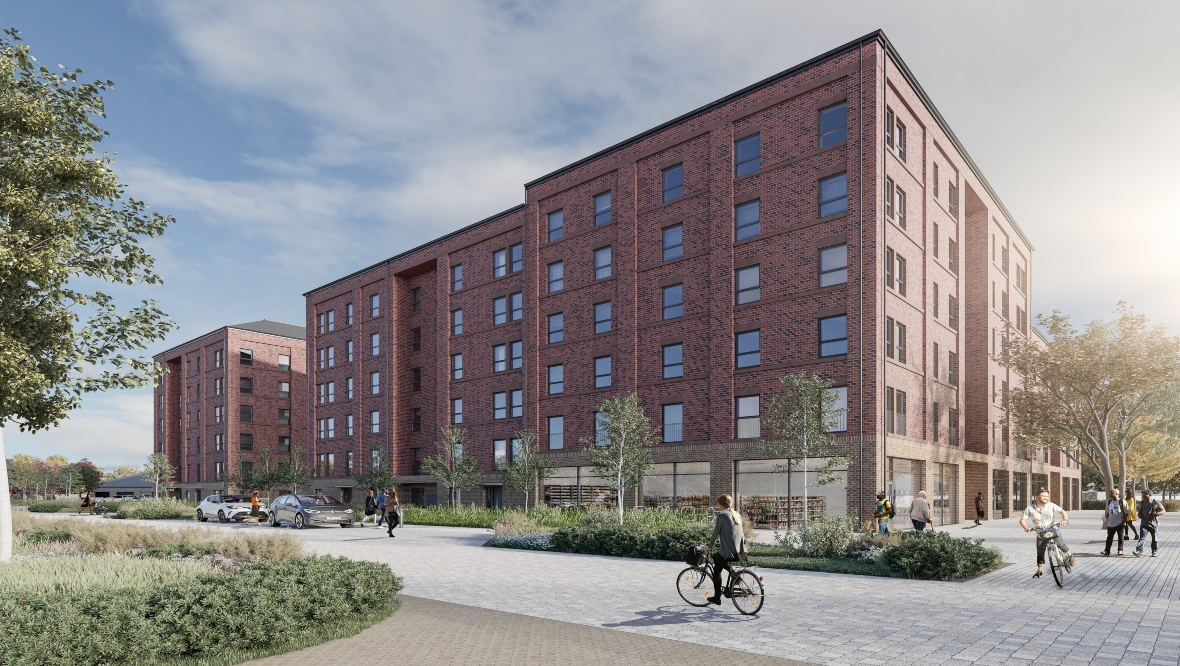 The development will be located behind the former Granton railway station building.