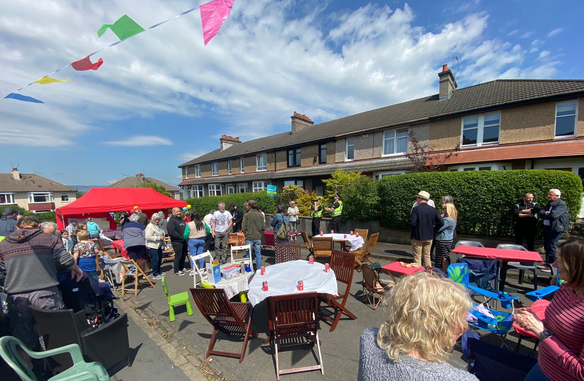 Street party under way to celebrate the Platinum Jubilee