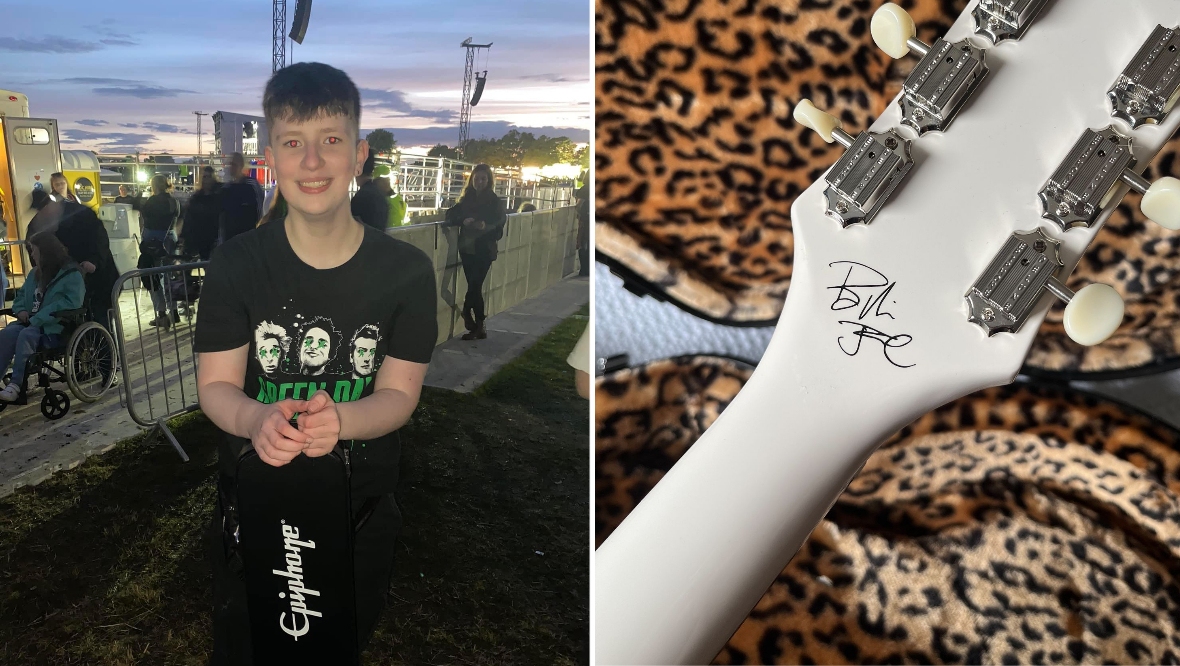 Teenage Green Day super fan Erin Paterson invited to play guitar with band on stage at Bellahouston Park