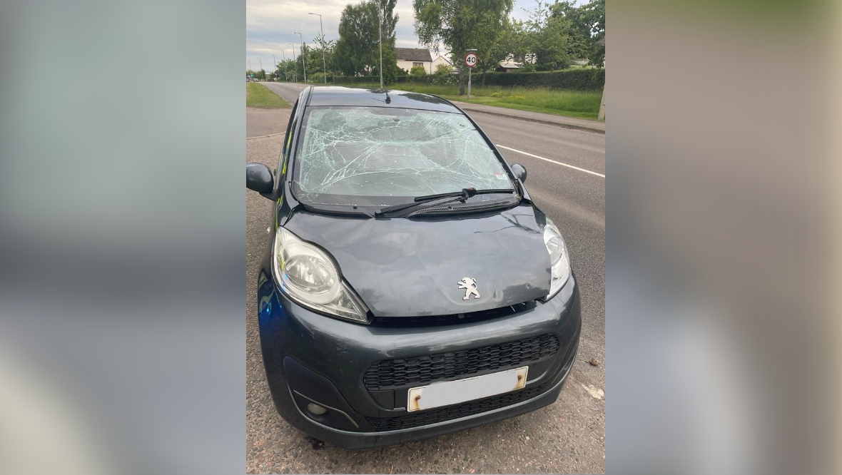 Driver charged after being caught on A96 near Nairn with shattered windscreen
