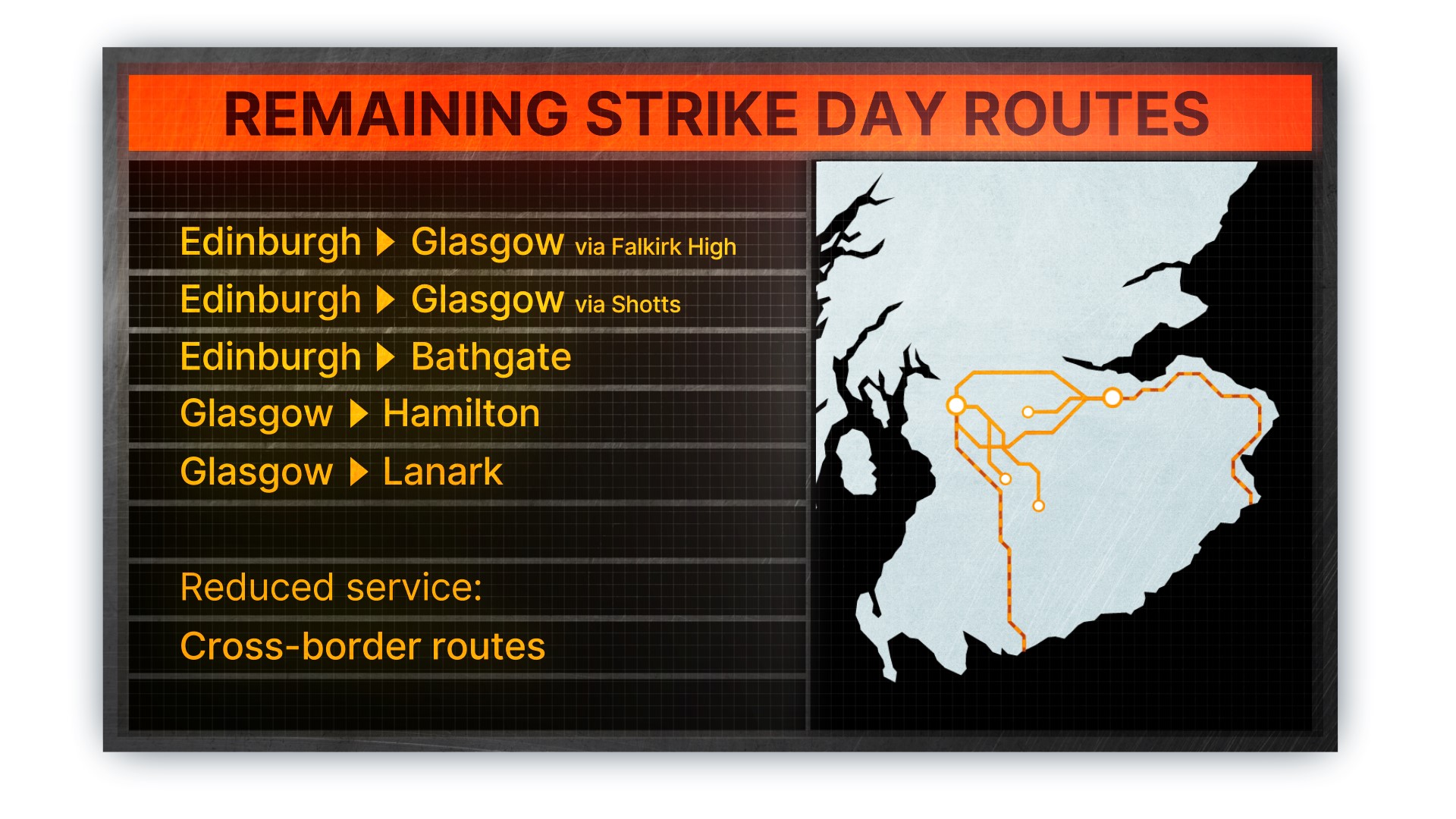 Strikes: A handful of services will run due to the industrial action 