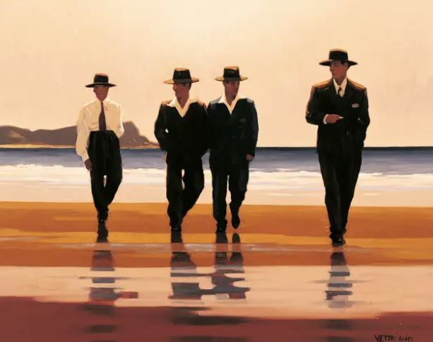 The Billy Boys is one of Vetrriano’s well-known works (Jack Vettriano/PA)