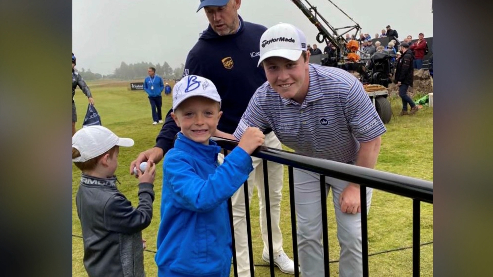 Brody meets his golfing hero, Scots star Robert MacIntyre.