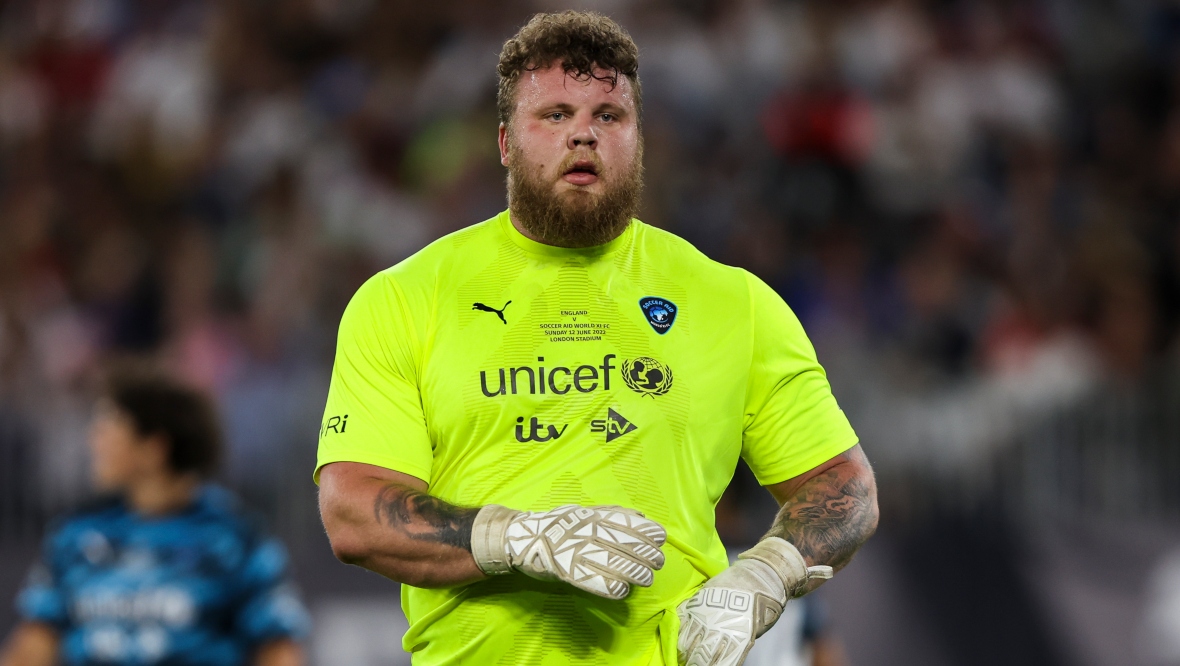 Highlander and World’s Strongest Man Tom Stoltman saves world team in UNICEF Soccer Aid 2022 match