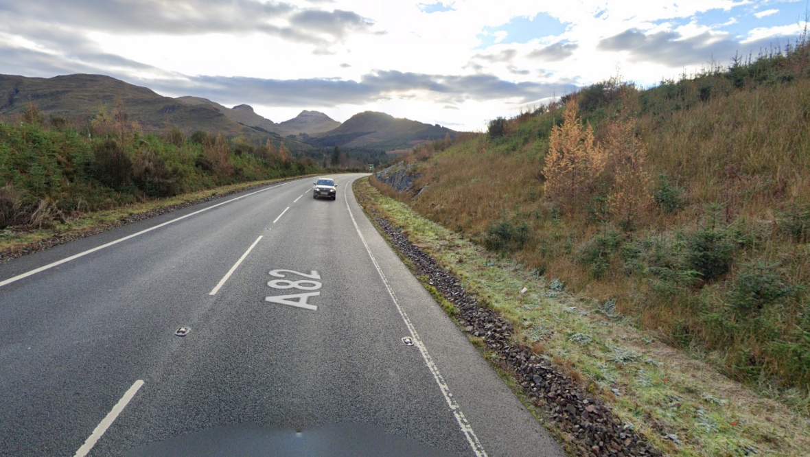 Motorcyclist seriously injured after road crash with car on A82 near Crianlarich