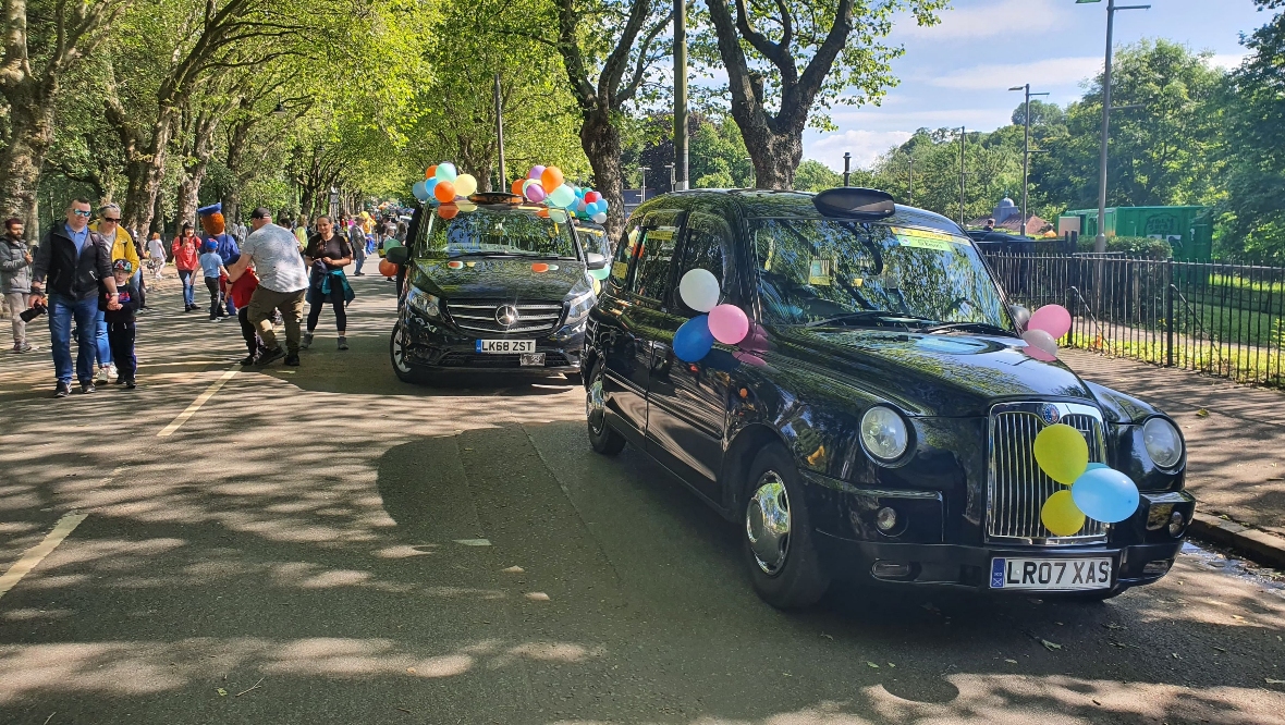 The top three decorated taxis are to lead the parade. 