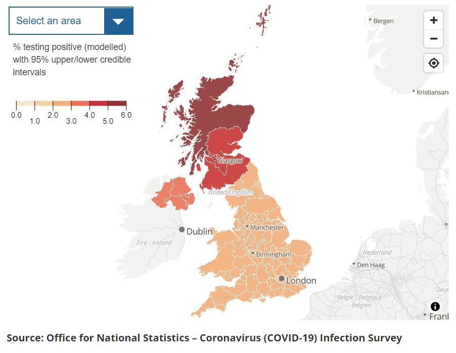 The statistics were published by the ONS.