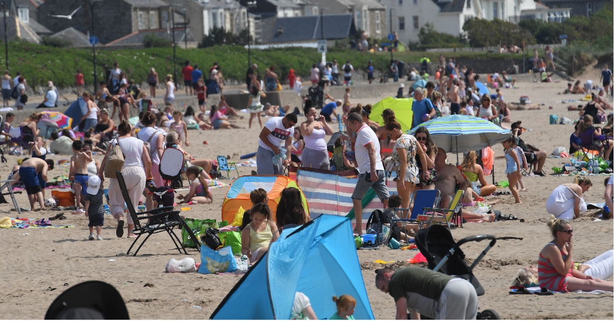 Troon beach is expected to be packed with sunny weather forecast this weekend.