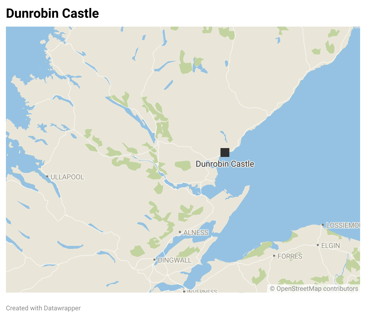 Dunrobin Castle is situated 50 miles north of Inverness.