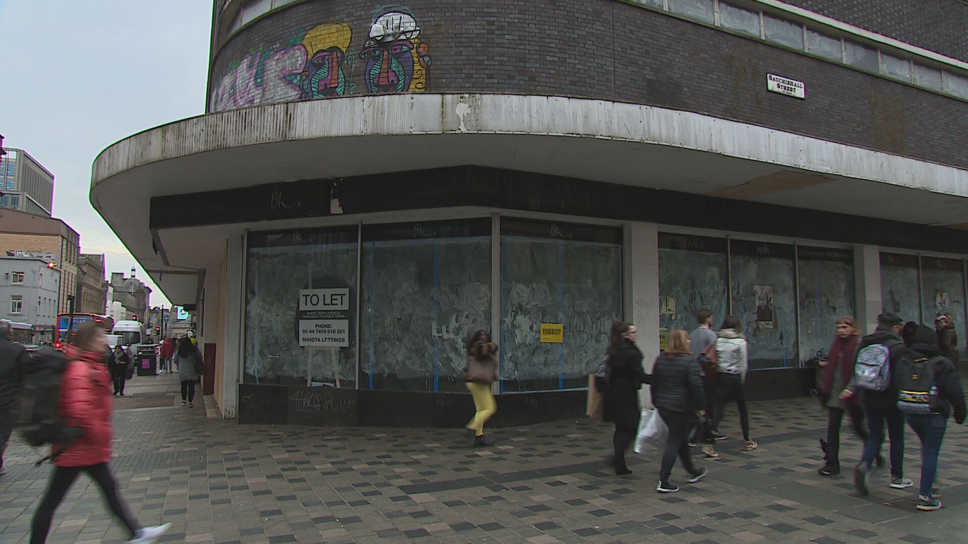 Other parts of Sauchiehall Street lie derelict.