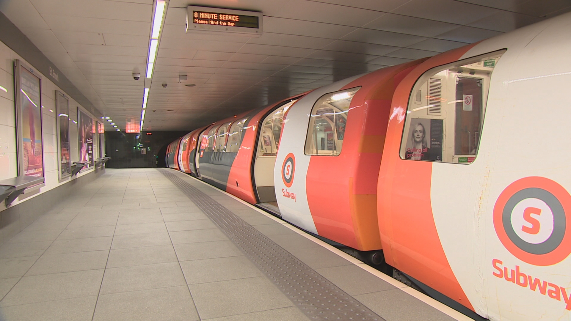 Work is being carried out to modernise the Subway system in Glasgow. (STV News) 