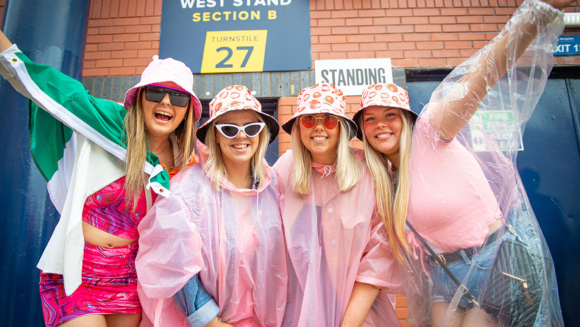 Ed Sheeran fans at Hampden.