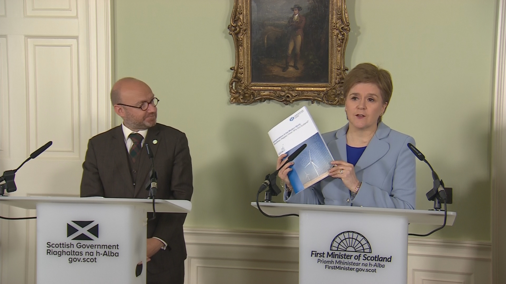 Nicola Sturgeon and Patrick Harvie signed the Bute House Agreement in 2021.