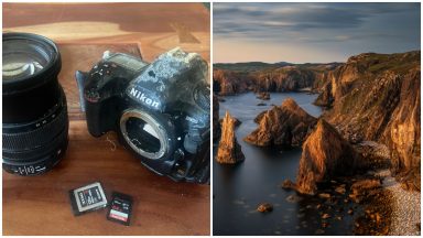 Camera which fell off Mangersta cliffs retrieved by abseiler and returned to owner nine months later