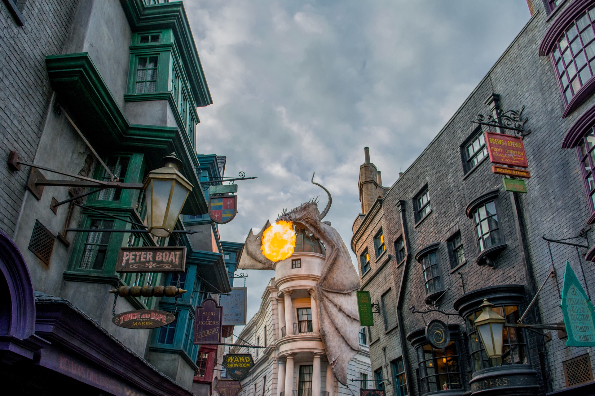 Diagon Alley recreated at Universal Studios Florida.