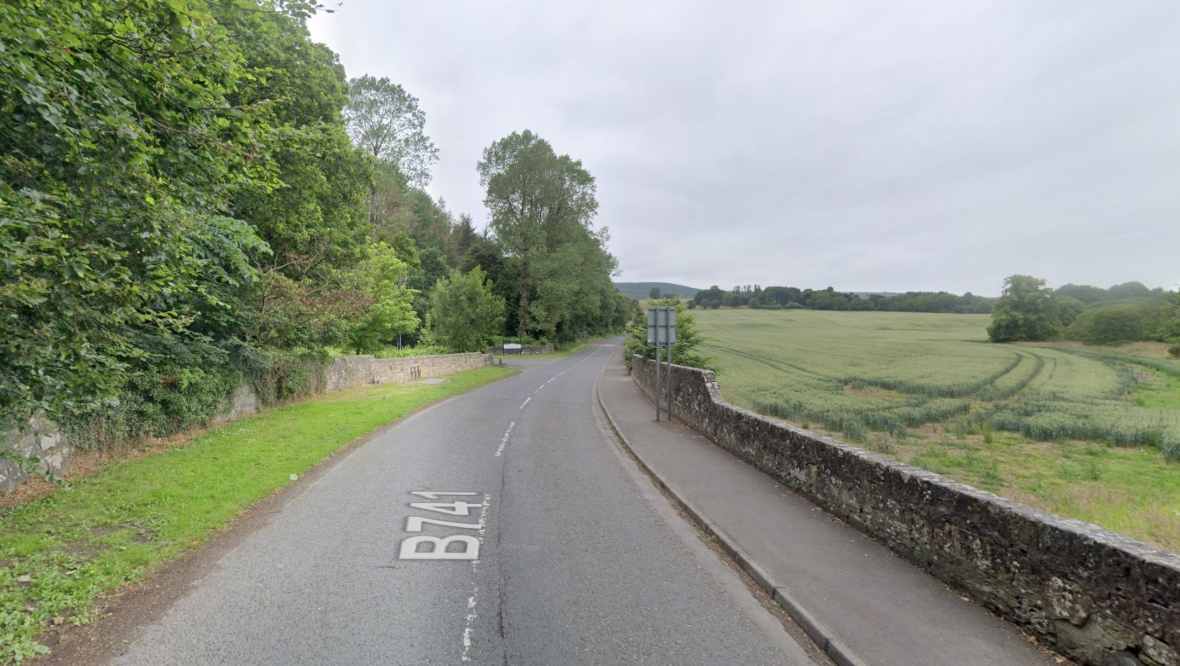 Motorcyclist dies at scene following crash with tractor on B741 in Dailly, South Ayrshire