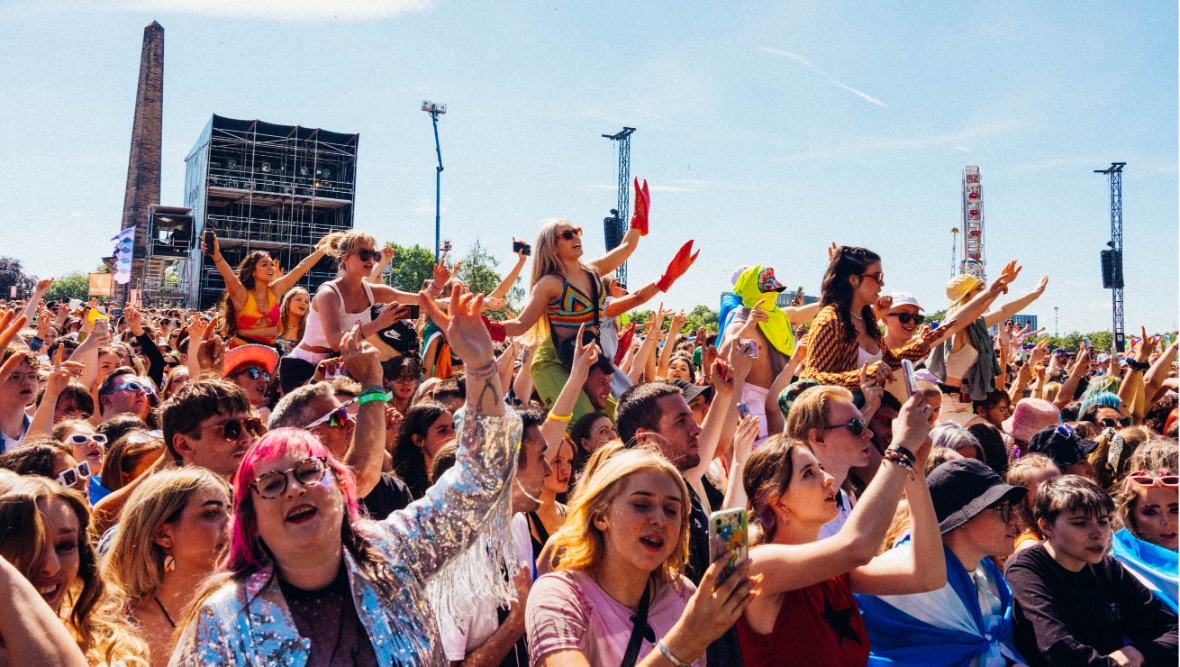 Music fans at TRNSMT July 2022.