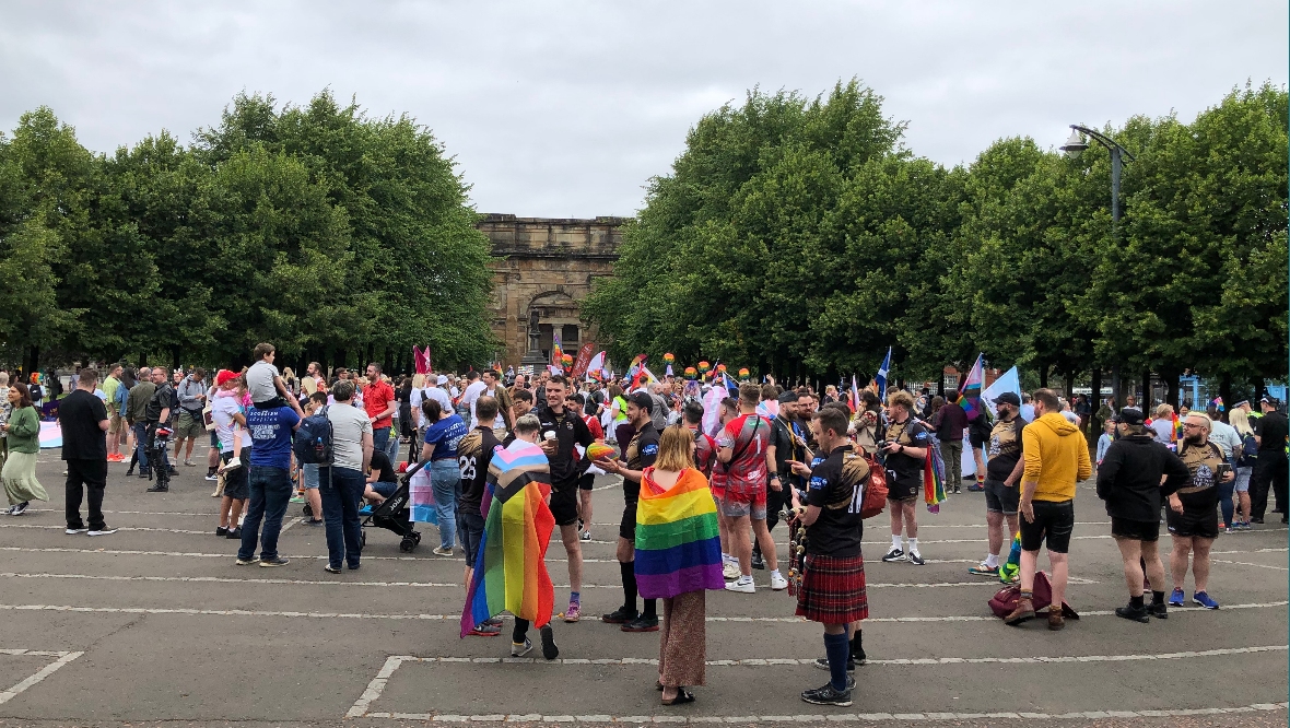 The crowd will be addressed by Scottish government minister Patrick Harvie.