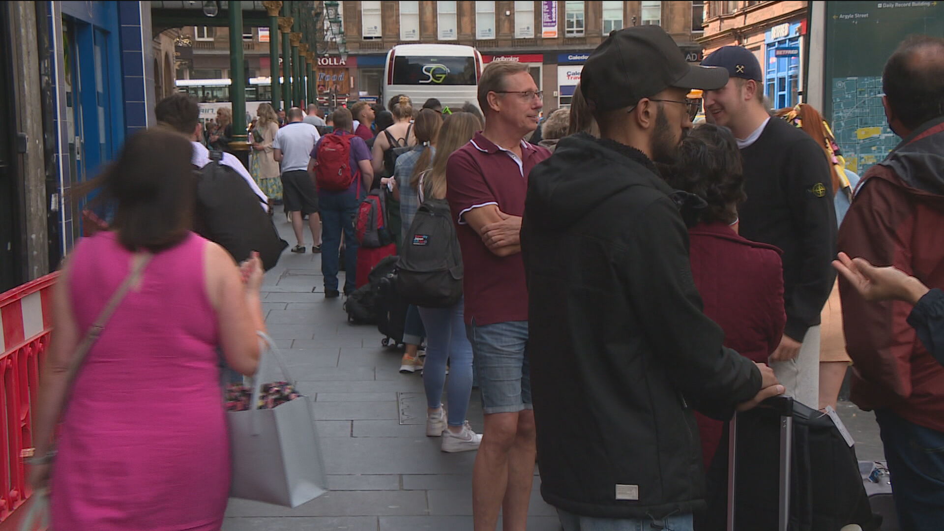 There were also huge queues in Glasgow as people tried to travel to London.