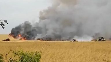 Kelso farm workers help fire crews extinguish massive blaze in field on Scotland’s hottest ever day
