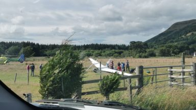 Glider pilot airlifted to hospital after aircraft ‘splits in two’ during crash landing at Scotlandwell