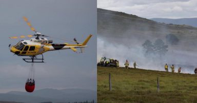 Firefighters praised after battling for 16 hours to control wildfire near Moray