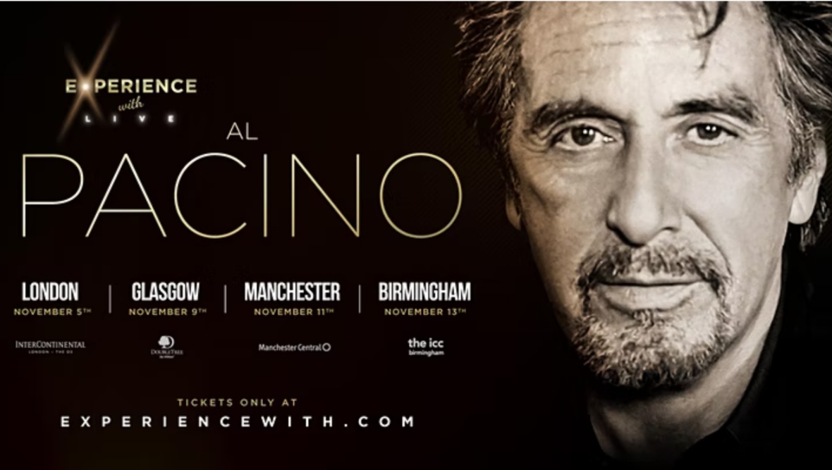Al Pacino brings UK tour to Scotland in ‘once in a lifetime opportunity’ for Glasgow fans