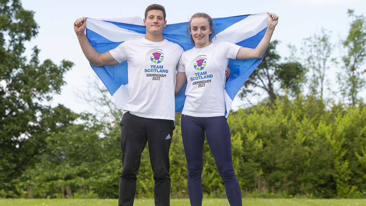 Frank Baines and Shannon Archer are among the gymnasts competing for Scotland in Birmingham.