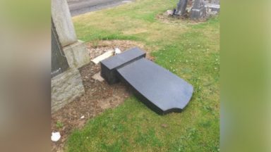 Hunt for vandals who pushed over 20 headstones at Manse Road Cemetery, Whitburn
