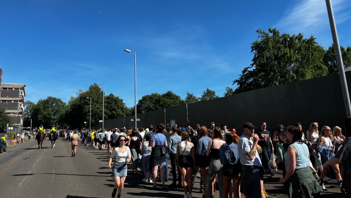 Some music fans were disappointed to miss acts while waiting to access the festival. 