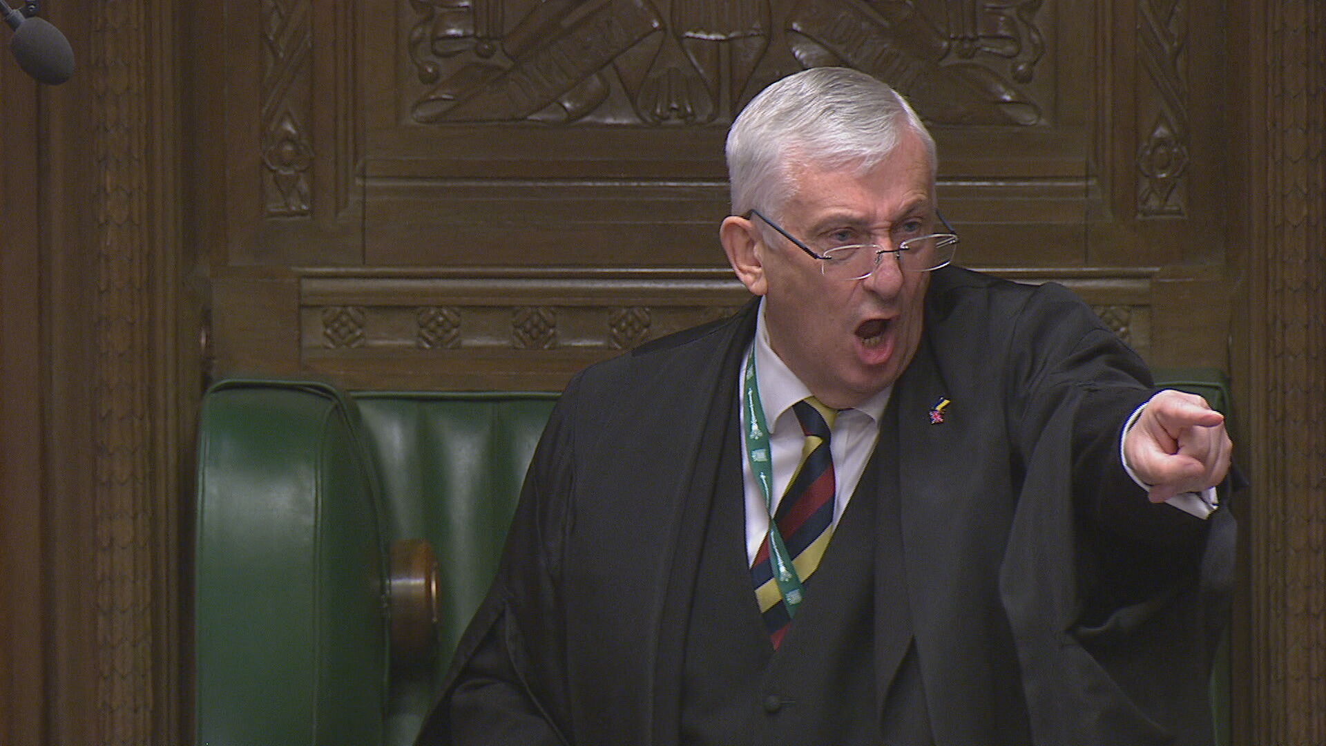 Hoyle repeatedly asked MacAskill and Hanvey to sit down before ordering their removal from the chamber.