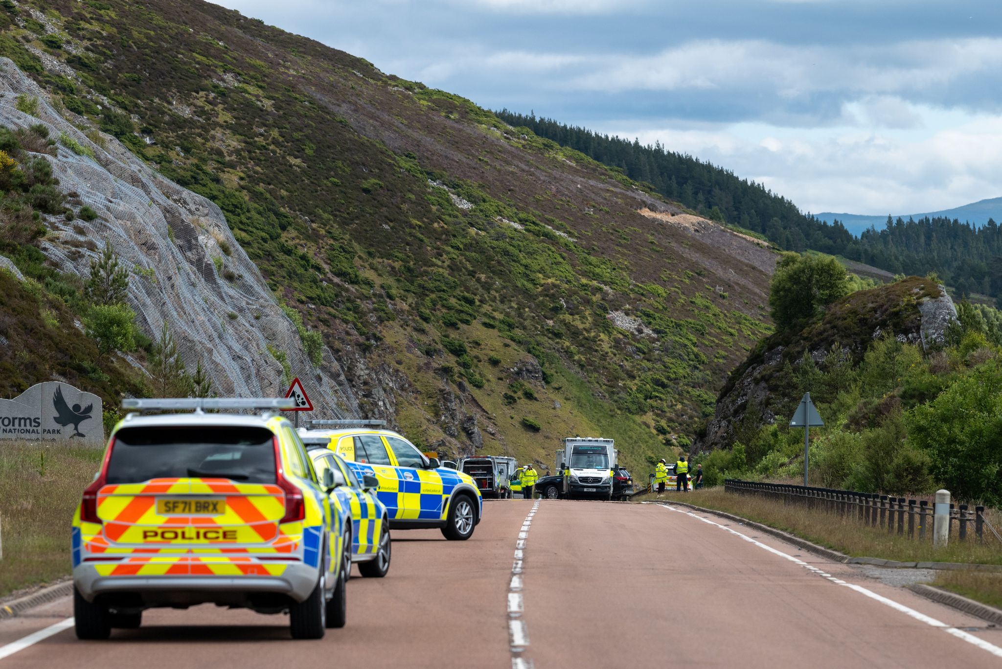 The road was closed for nine hours.