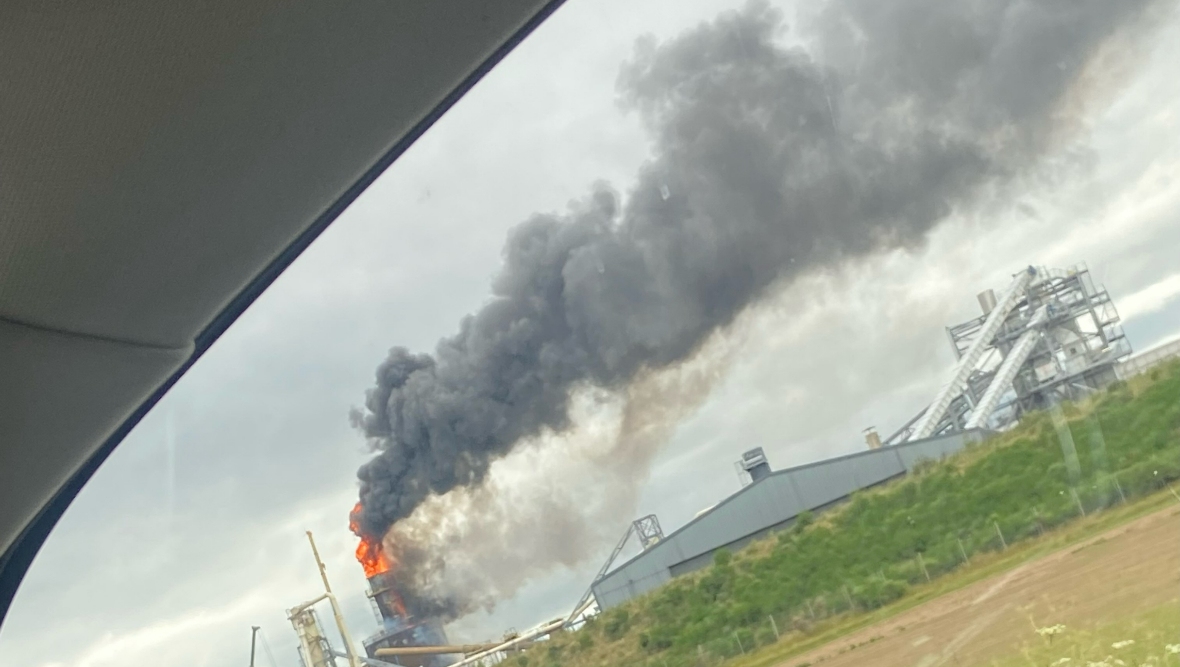 Firefighters called to tackle major blaze affecting former Norbord factory in Dalcross, Inverness near A96