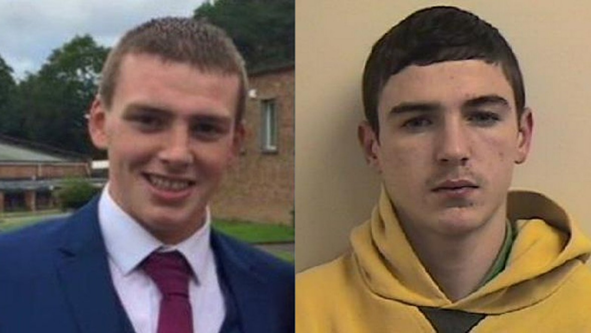 Jamie Lee (left) was shot dead in a Glasgow play park by Jordan Owens (right) in 2017.