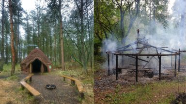Roundhouse built for learning activities ‘set on fire and destroyed’ in Lochore Meadows in Fife