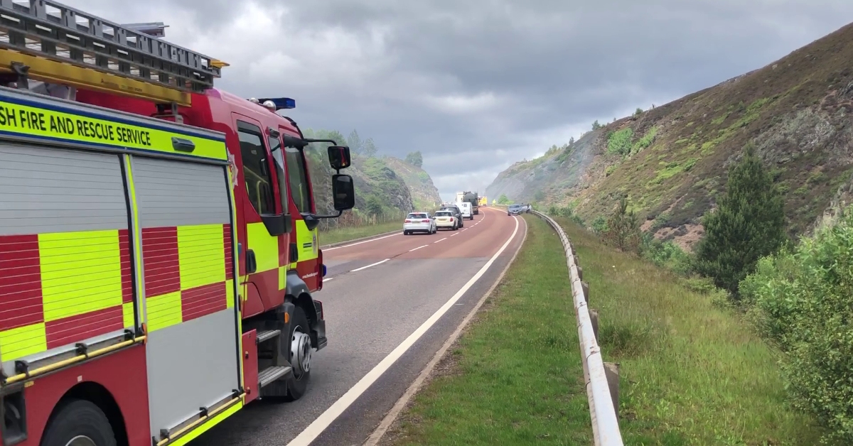 serious road crash on the A9 near its junction with A938 north of Carrbridge