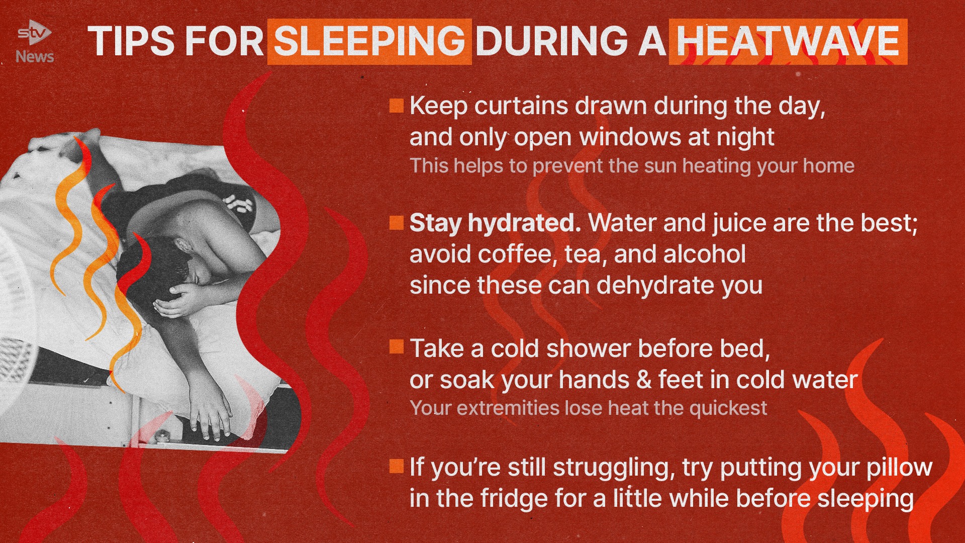Tips for sleeping in hot weather